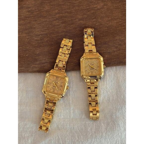 Vintage Style Gold Bracelet Watch Women Square Roman Dial Elegant Wristwatch main image 8